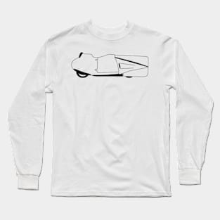 Vespa Siluro (Torpedo) Black Outline Long Sleeve T-Shirt